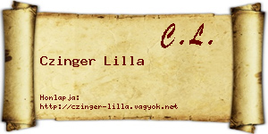 Czinger Lilla névjegykártya